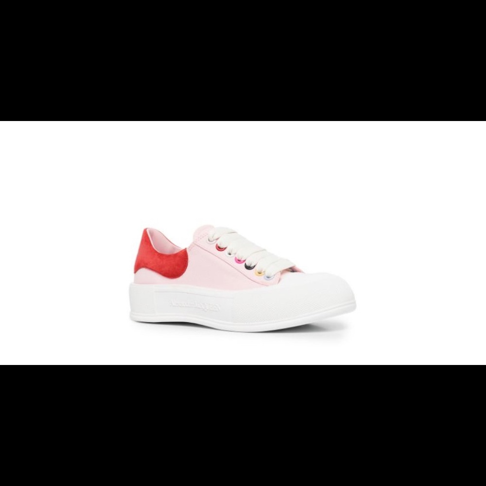 Alexander McQueen Pink and Red Sneakers